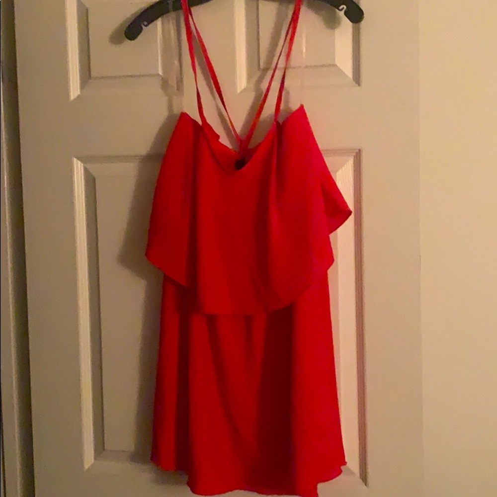 Red Flowy Dress